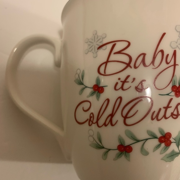 NEW Pfaltzgraff Winterberry “Baby it’s Cold Outside”Oversized 2 Sided Design Mug - Picture 2 of 7